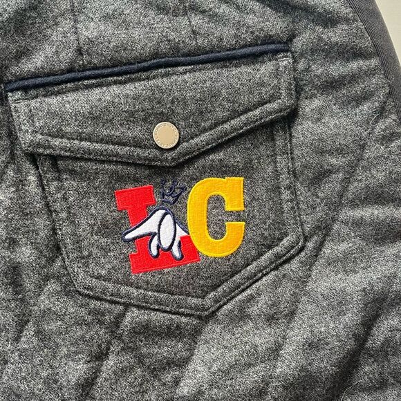 Louis Castel quilted gray wool blend mini golf skirt with built in shorts 6 - Picture 3 of 9